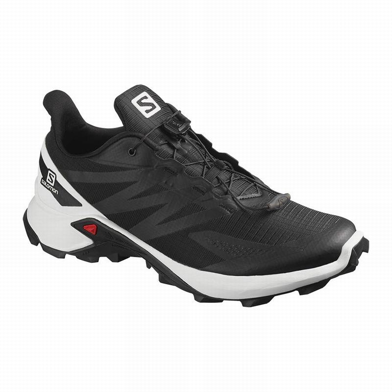 Salomon Singapore Mens Trail Running Shoes - SUPERCROSS BLAST Black/White | 58267-DAVS